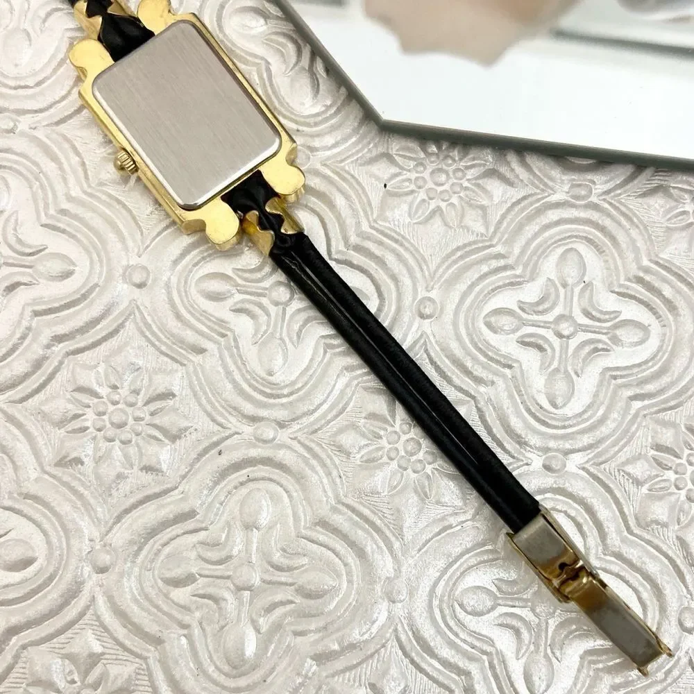Vintage Unique Futura Pave Rhinestone Bezel West German 4 Jewel Dress Watch